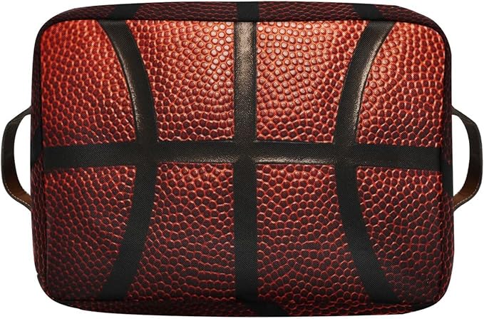 Basketball Print Rectangular Storage Basket Organizer Bin Shelf Baskets For Clothes Gifts For Home Office Dorm
