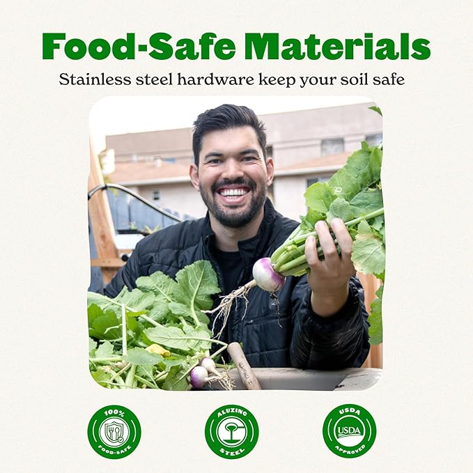 Epic Gardening 5-in-1 Modular Galvanized Raised Garden Bed Kit, 15" Tall Metal Planter Box, Durable Aluzinc Steel Raised Garden Bed Outdoor for Vegetables, Herbs, Flowers & Fruits - Round - Slate Grey