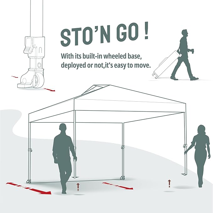 CROWN SHADES 12x12 Pop Up Canopy Tent Instant Commercial with 150D Silver Coated Fabric Including 1 Removable Sidewall, 4 Ropes, 8 Stakes, Weight Bags, STO 'N Go Bag, Black