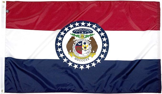 FlagSource Missouri Nylon State Flag, Made in the USA, 3x5'