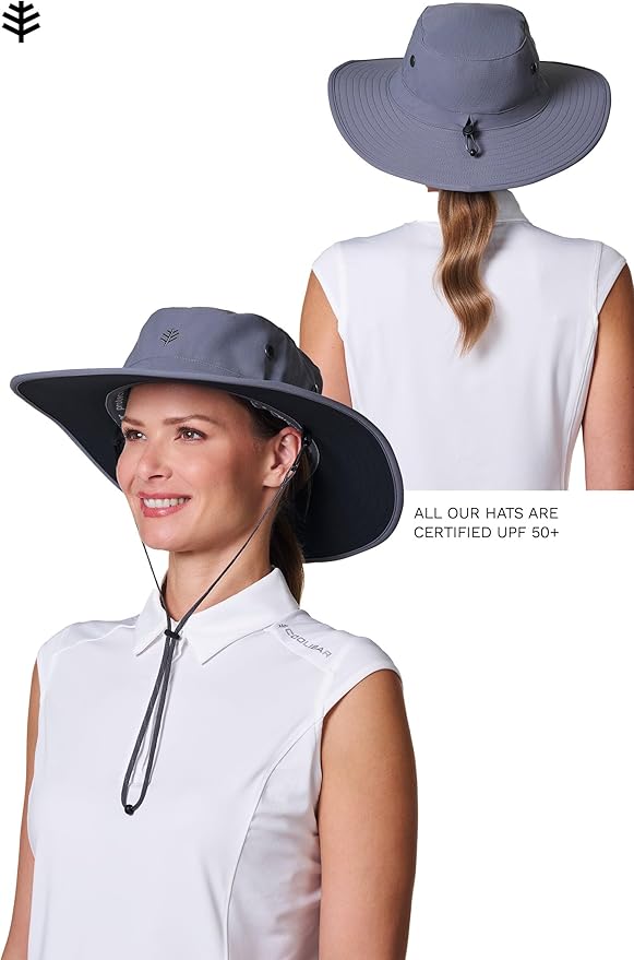 Men's Shapeable Wide Brim Hat - UPF 50 Sun Protection - Maximum Coverage on Your Next Adventure - Sun Fearless Leo Hat