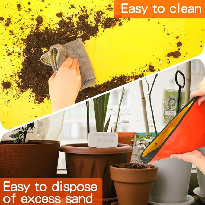 Gardening Gifts,Plant Accessories Indoor,Repotting Mat,Plant Repotting Mat,Gardening Hand Tools,Gardening Tool Set,Garden Tools,Indoor Gardening Tools,Gifts for Gardeners(Orange 39.37*39.37 in)