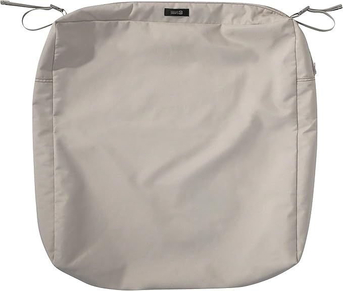 Classic Accessories 62-017-MUSHRM-EC Ravenna Seat Cushion, 21x19x5 Inch (Pack of 1), Mushroom, Patio Loveseat Cushion