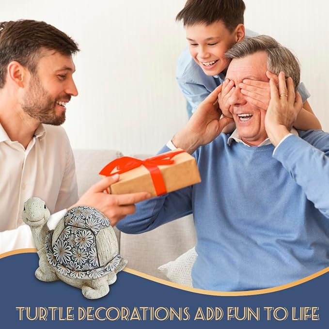 Artpual Turtle Outdoor Statues for Garden Lawn Decor Outside Statue for Patio Yard Porch Balcony Home House Ornament, Great Gifts for Family and Friends