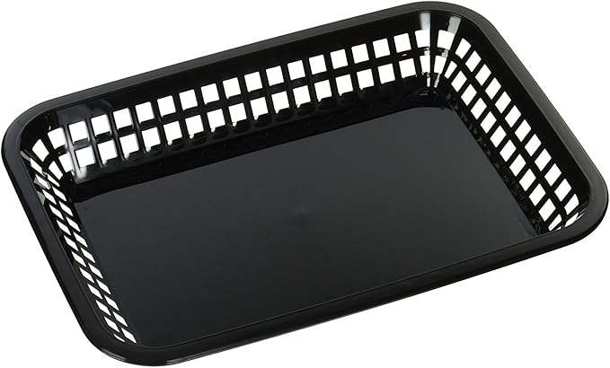 TableCraft Products C1077BK Grande Basket, Black (Pack of 12)