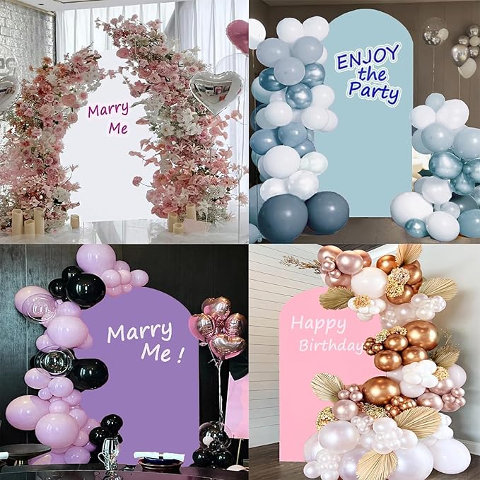 6FT Black Wedding Arch Cover, JFDYDM 6FT Arch Backdrop Cover, Black Arch Backdrop Covers for Wedding Birthday Party Celebration Decoration