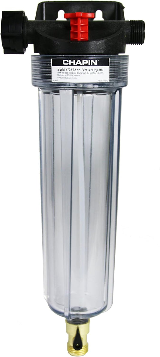 Chapin 4702 HydroFeed 32-Ounce in-Line Auto-Mix Fertilizer Injector System, 32-Ounce, Drip Irrigation System (1 Feeder/Package)