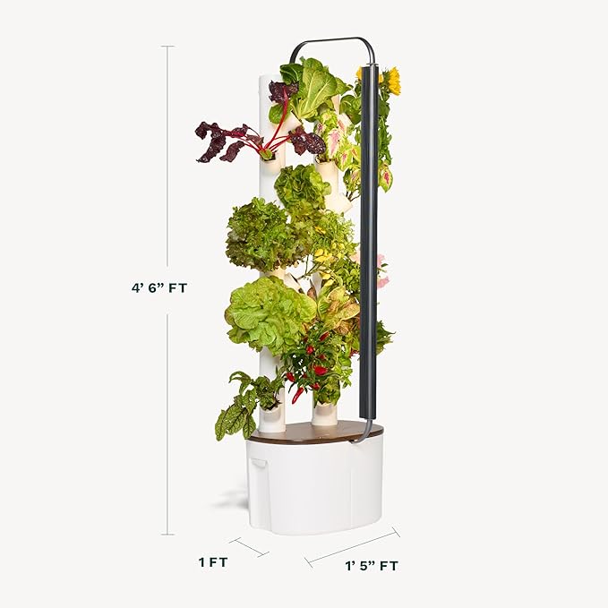 Gardyn Studio Hydroponics Growing System Kit & Vertical Indoor Garden Planter | Smart Herb Garden | Includes 16 Non-GMO Indoor Plants, Herbs, Vegetables & LED Grow Light for Your Home Gardening System