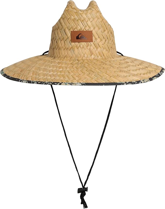 Quiksilver Men's Wide Brim Outdoor Lifeguard Straw Sun Hat
