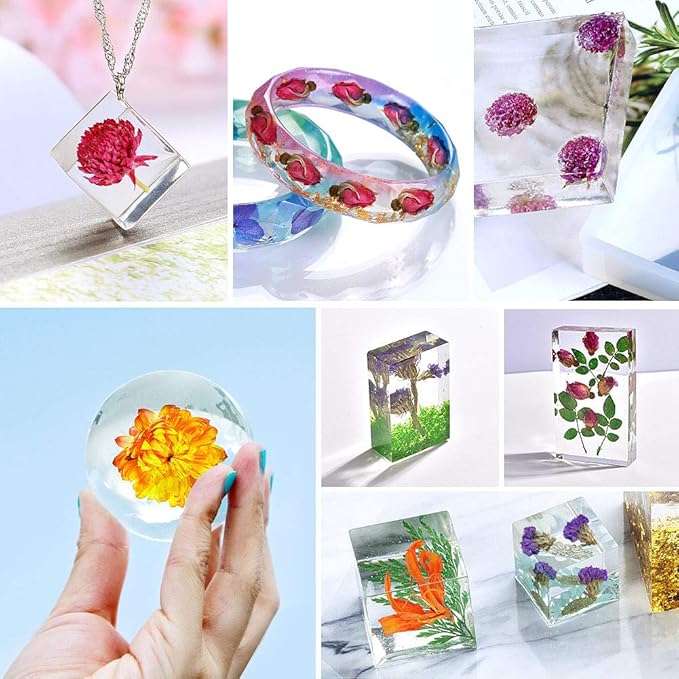 15g/Bag Dried Flowers,100% Natural Dried Flowers Herbs Kit for Soap Making, DIY Candle Making,Bath - Include Rose Petals,Lavender,Don't Forget Me,Lilium,Jasmine,Rosebudsand More(16 Bags)