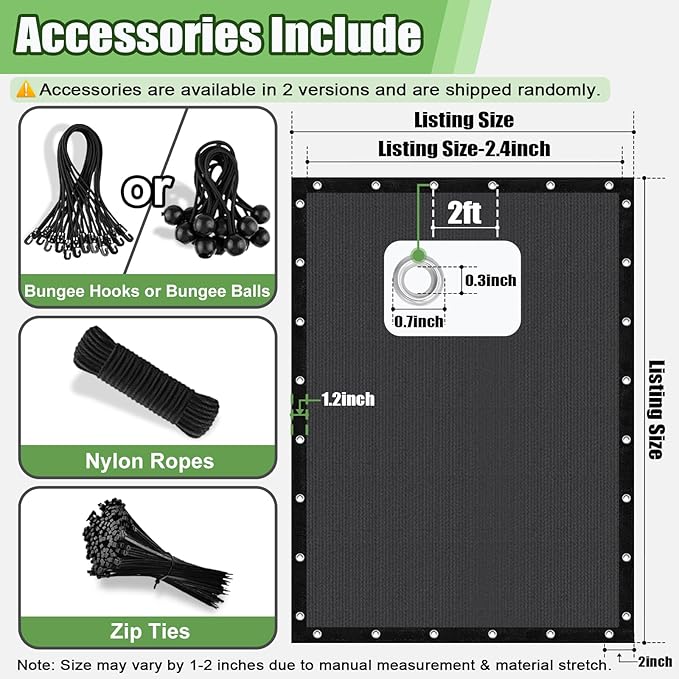90% Outdoor Sun Shade Cloth, 12'×20' Pergola Shade Cover with Grommets, Privacy Screen Sunshades for Patio Garden Backyard Plant, Dark Grey