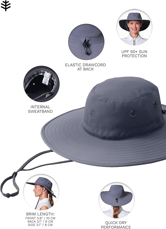 Men's Shapeable Wide Brim Hat - UPF 50 Sun Protection - Maximum Coverage on Your Next Adventure - Sun Fearless Leo Hat