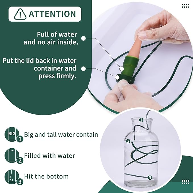 BYDOLL Plant Self-Watering Stakes Automatic Watering Terracotta Spikes for Indoor Outdoor Plants,Houseplant Mushroom Insert Devices for Vacation use,Bonsai Drip Irrigation System (5 Pack)