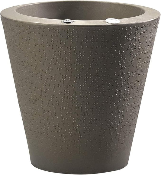 Crescent Garden Dot TruDrop Indoor/Outdoor Planter, Self-Watering Plant Pot, 16 Inches, (Old Bronze)
