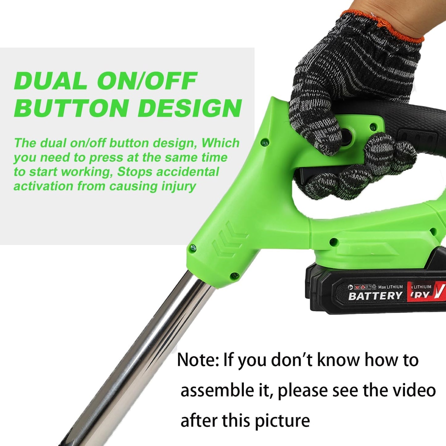 Electric Weed Wacker Cordless Eater 2 Battery, Foldable and Lightweight Grass Trimmer/Brush Cutter,5 Types Blade&Wheels 21V 4.0Ah Battery (2 Pieces) Powered for Garden and Yard (Non-Foldable)