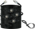 30FT 14 Gauge Multi Outlet Extension Cord, 5 Evenly Spaced Weatherproof Outlets, Great for Stage Backdrops, Landscape Garden Lighting，Christmas Decorations ETL
