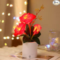 Sunflower LED Lamp for Womens Gifts, for Womens Mom Wife Friends Her Christmas Anniversary Birthday Gifts, Perfect Ideal for Bedroom Ambiance Charming Gifts (RED)