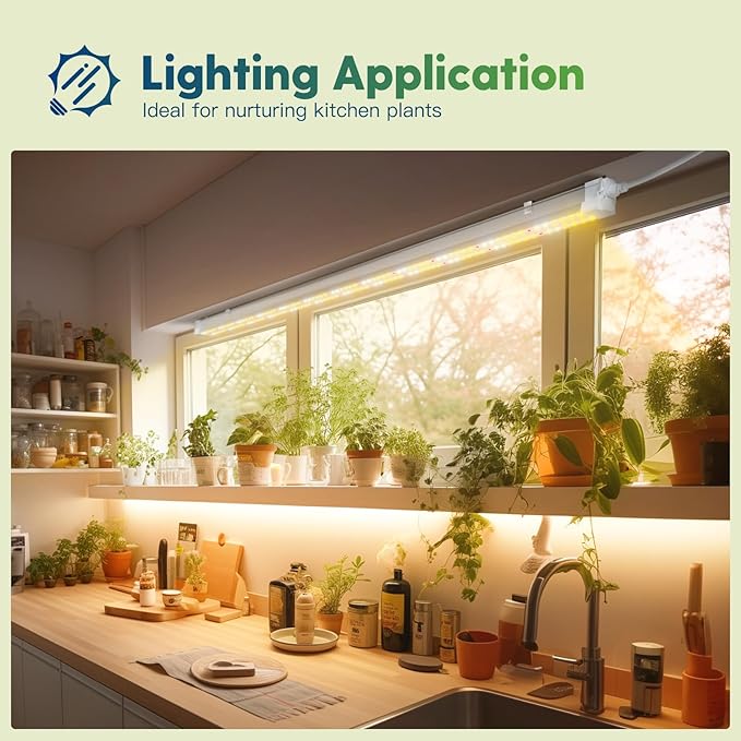 FREELICHT 2 Pack 4FT LED Grow Light with Timer, 40W (250W Equivalent), Full Spectrum Grow Lights for Indoor Plants with 9/12/15H Timer, Linkable Plant Growing Lamp for Hydroponic Plants Seeding Veg