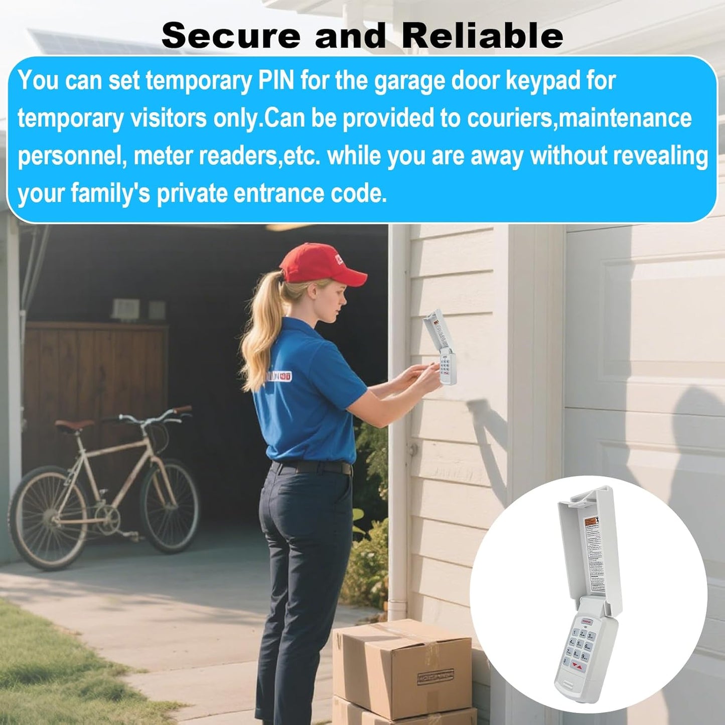 for Genie Garage Door Opener Keypad Compatible with All Genie Intellicode Overhead Door Codedodger and Dip Switch Garage Door Opener Wireless Keypad Keyless Entry Replace for 1995-Current 315/390MHZ