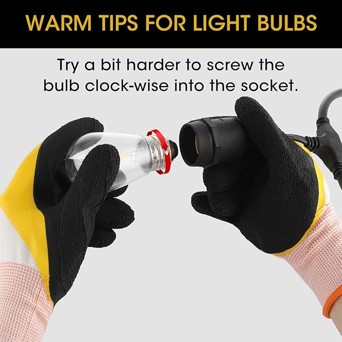 Meconard Outdoor Patio String Light Bulbs, Shatterproof Waterproof S14 LED Replacement Bulbs for Outdoor String Lights, 1W LED Bulbs Equal to 11W Incandescent, 2200K Warm White, E26 Base, Non-Dimmable