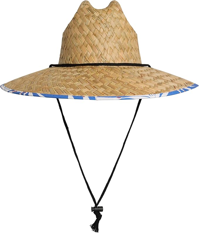 Quiksilver Men's Wide Brim Outdoor Lifeguard Straw Sun Hat