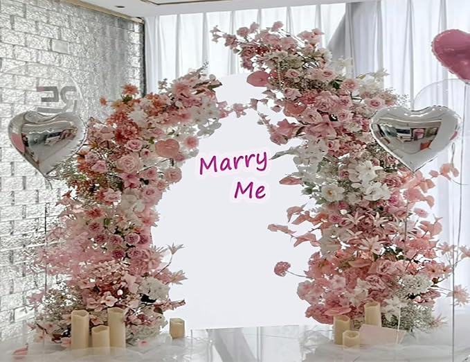 White 6FT Wedding Arch Cover, White Spandex Arch Backdrop Cover, Chiara Backdrop Cover for Festivals Birthday Party Banquet Ceremony Decoration