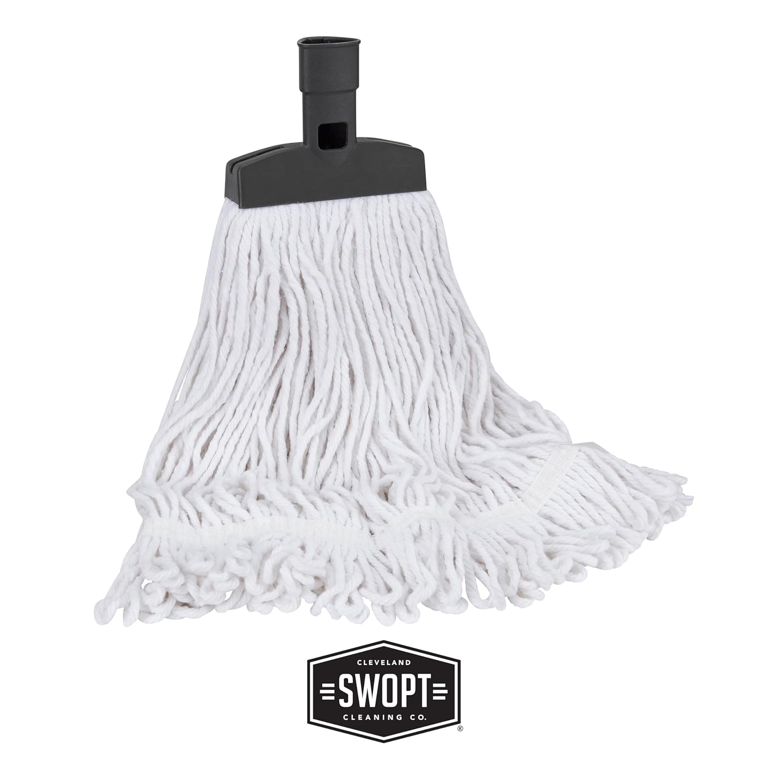 SWOPT 18” Microfiber Dust Mop, Microfiber Flexible Duster, Cotton Mop + 60" Steel Handle, Combo — Cleaning Heads With Long Handle Interchangeable With All SWOPT Cleaning Products — Machine Washable
