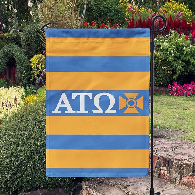 Alpha Tau Omega Licensed Flag Garden 12x19 inches Flag Banner Yard Decor Outdoor Decoration (Alpha Tau Omega #3)