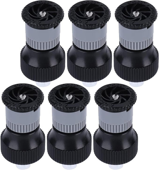 6PCS Lawn Sprinkler Garden Sprinkler, 360° Rotating Buried Spray Nozzle Large Area Coverage Automatic Lawn Sprinkler Heads G1/2 Female Thread Adjusted Watering Sprinkler for Lawn Yard Garden Planter