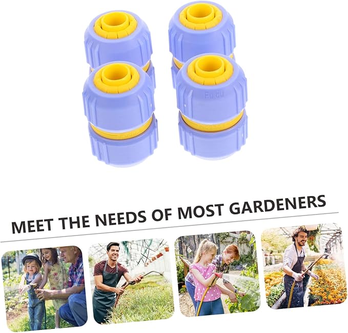 4pcs Barb Hose Fittings Garden Quick Connect Irrigations Thread Fittings Zero g Hose Caps and Plugs G -g 1/2 Inch Hose Repair Garden Kit Quick Loading Decorations Abs