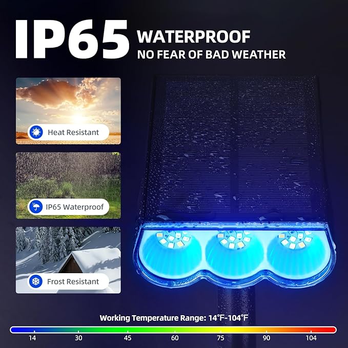 Barrina WRGB Solar Lights Outdoor, Color Changing Solar Landscape Lighting with 360° Horizontal Adjustable, RGB Solar Spotlights Outdoor for Outside, 6 Packs