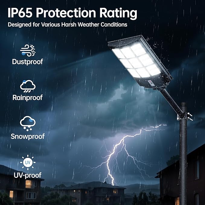 6000W Solar Street Lights Outdoor – 240,000LM 7000K LED with Motion Sensor, 324 LEDs, 240° Wide Angle, IP65 Waterproof, Dusk to Dawn Solar Flood Lights for Yard, Parking Lot, Garage