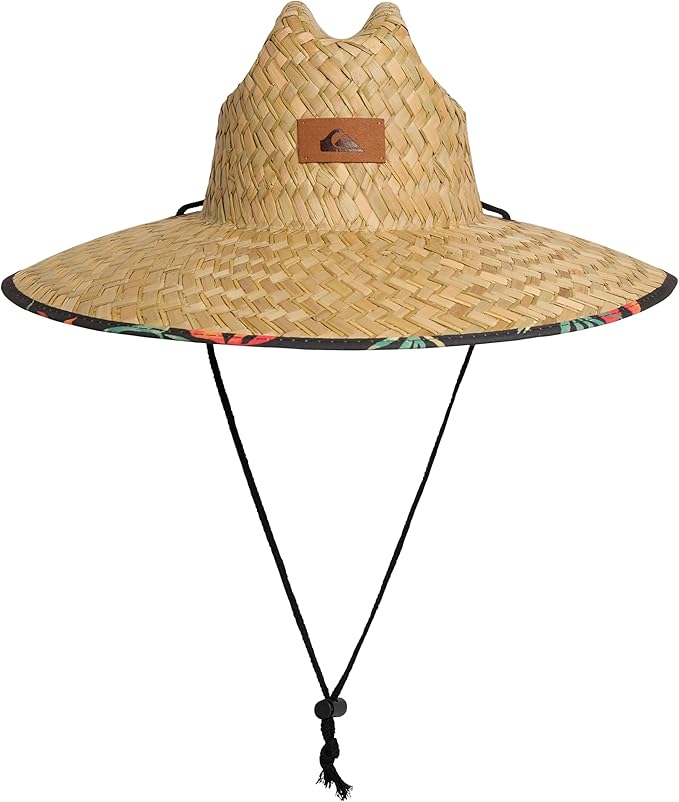 Quiksilver Men's Wide Brim Outdoor Lifeguard Straw Sun Hat
