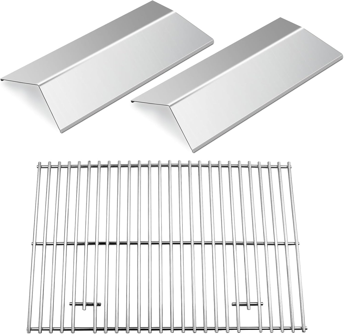 CGG-306 Heat Plates and Grill Grates Replacement for Home Depot Nexgrill 820-0033, Cuinart CGG-306, 820-0033M 820-0007B 820-0015 820-0007 820-0007G Stainless Steel Grill Flame Tamer