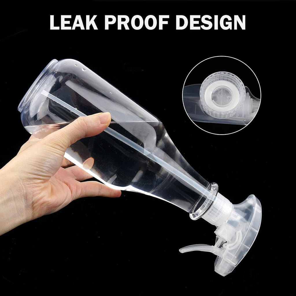 Plastic Spray Bottles Empty Spray Bottle 28.4oz Heavy Duty Spraying Bottles Mist/Stream Water Bottle for Cleaning Solutions, Plants, Pet, Essential Oils, Hair (Clear4)