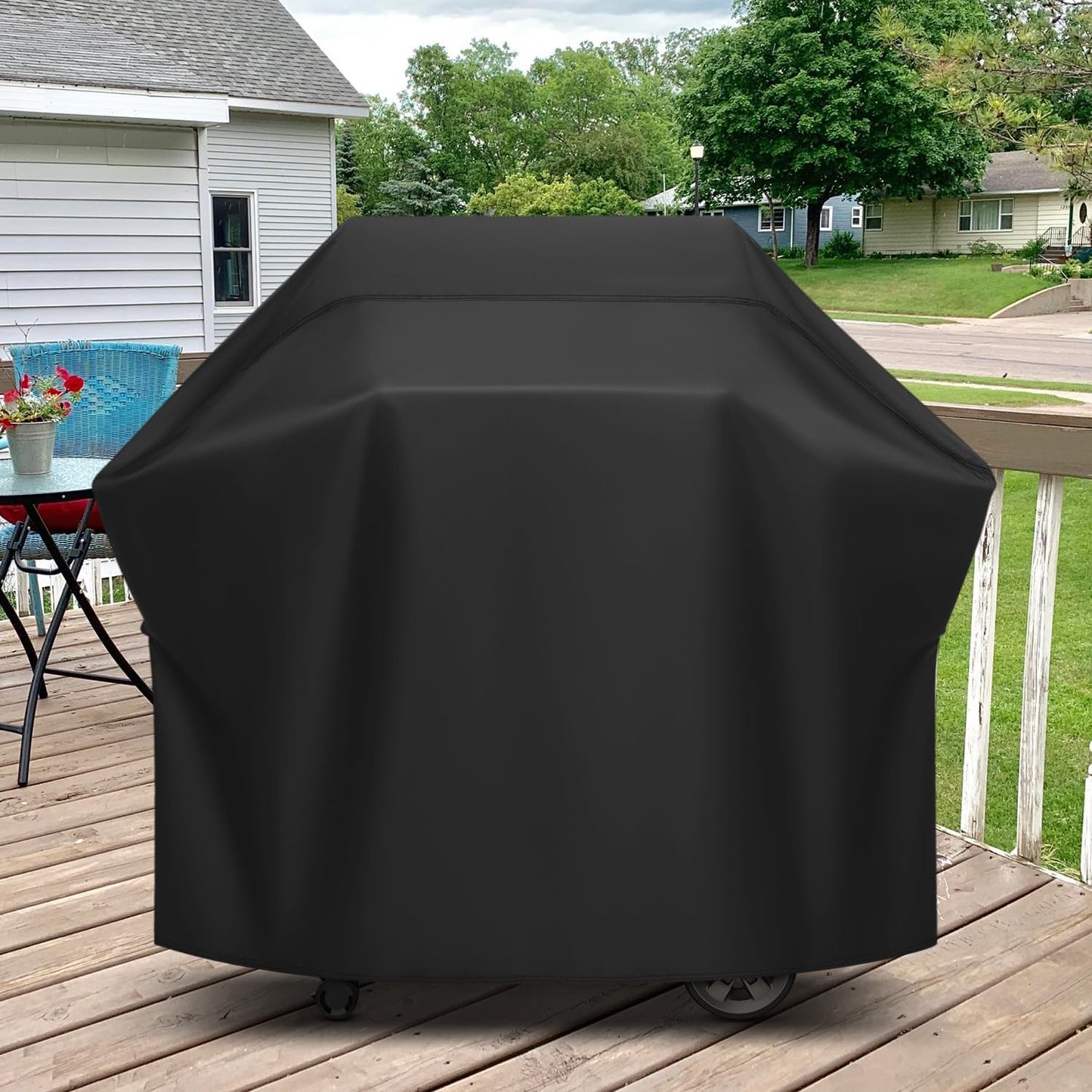 Grill Cover for Outdoor Grill 60 Inch, Waterproof and Fade Resistant BBQ Gas Grill Cover, All Weather Protection Compatible with Weber Char Broil Nexgrill and More Grills
