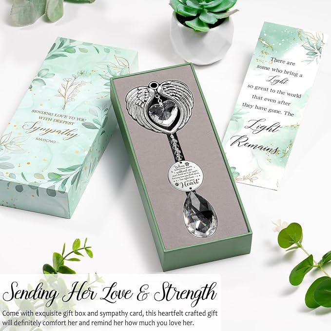 Dog Memorial Gifts for Loss of Dog Sympathy Gifts, Pet Memorial Gifts for Dogs Cats, Pet Memorial Crystal Suncatcher, Thoughtful Cat Dog Bereavement Gifts Dog Remembrance Gift for Pet Loss Condolence