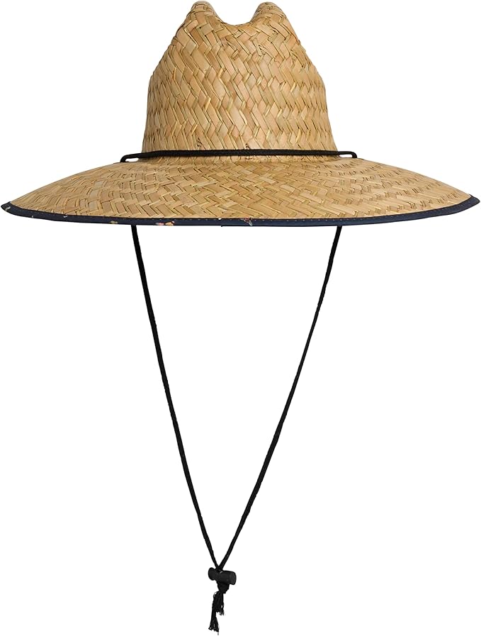 Quiksilver Men's Wide Brim Outdoor Lifeguard Straw Sun Hat