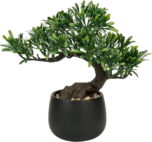 Artificial Bonsai Tree Juniper Faux Plants Indoor Fake Plants Decor with Ceramic Pots for Home Table Office Desk Bathroom Shelf Bedroom Living Room Farmhouse Decorations