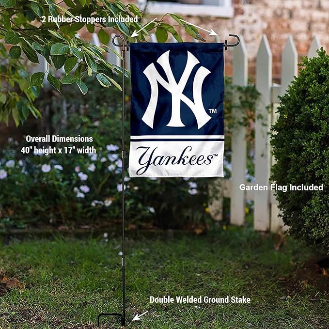 WinCraft NY Yankees Garden Flag with Stand Holder
