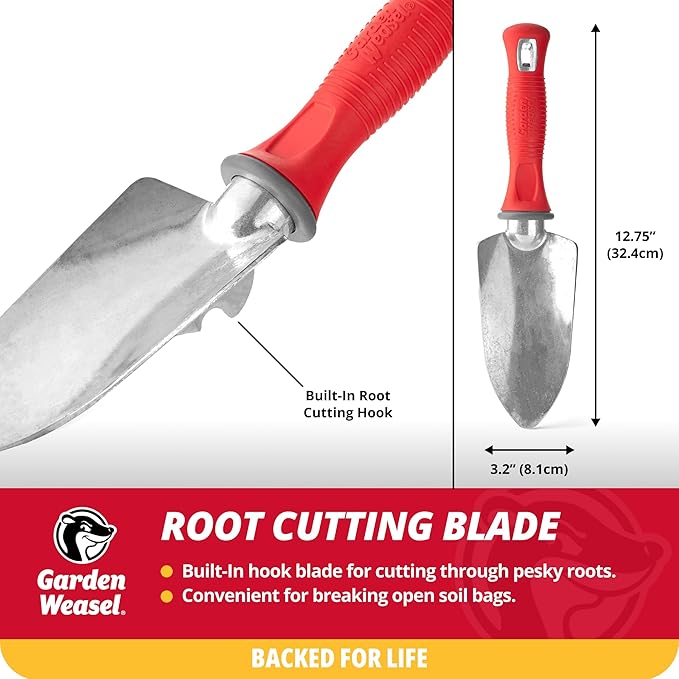 Garden Weasel Garden Trowel | Plant, Dig and Cultivate | Planting and Gardening Hand Digging Tool, Heavy Duty Trowel, Mini Gardening Shovel | 91365