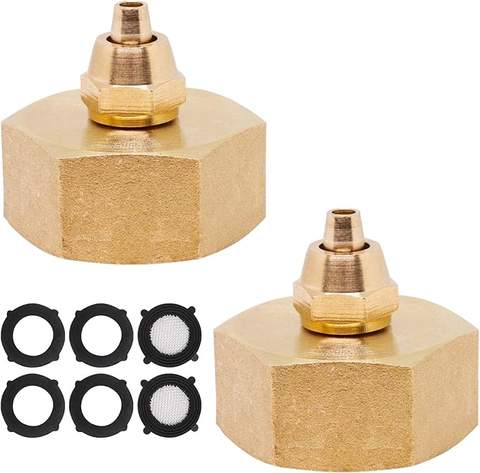 Drip Irrigation Hose Connector, Garden Hose Adapter Solid Brass 3/4 to 1/4 Hose Adapter, Garden Hose to Sink Faucet Adapter Used for Water Hoses (2pcs)