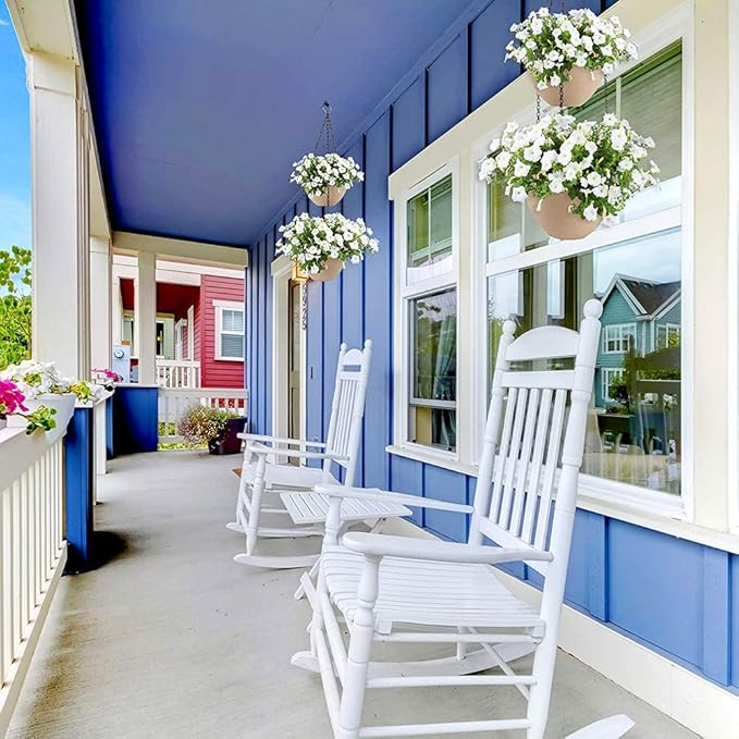 BeneLabel Wall Mount Ceiling Hooks with Safety Buckle - Plant Hanger Hooks - Outdoor Hanging Brackets for Hanging Plants, Lights, Wind Chimes & More - Rust Proof and Wind Proof