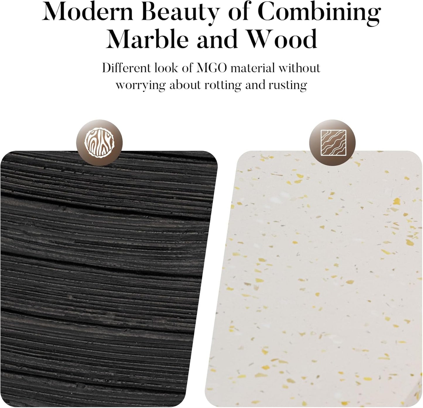 COSIEST 35" Outdoor Propane Fire Pit Table Square Gas Fire Pit Table with Concrete & Wood Grain Design, 50000BTU CSA Certified Electronic Ignition Fire Tables for Patio, Backyard, Garden Heating