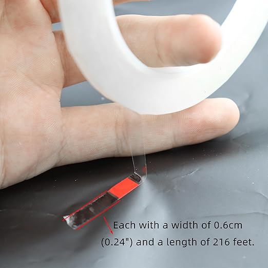 2 PCS Clear Floral Tape, 1/4" Flower Stem Wrap Tapes, Waterproof Florist Tape - Multipurpose Adhesive Florist Tapes for Binding Fresh, Flower Bouquets and Floral Craft (216Ft/72Yd/Roll)