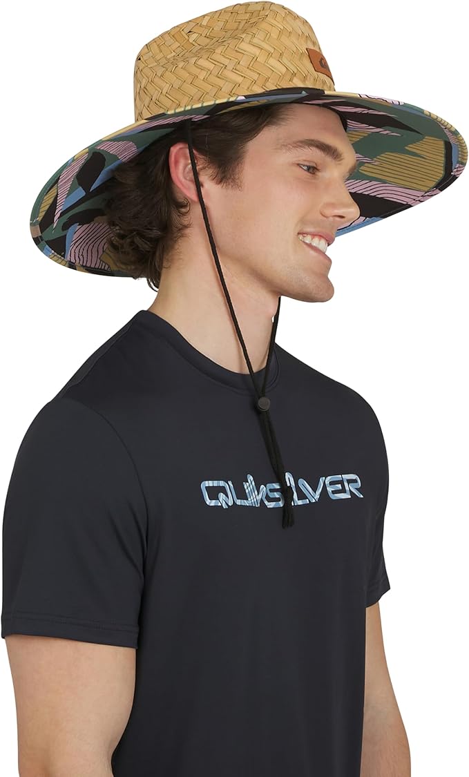 Quiksilver Men's Wide Brim Outdoor Lifeguard Straw Sun Hat