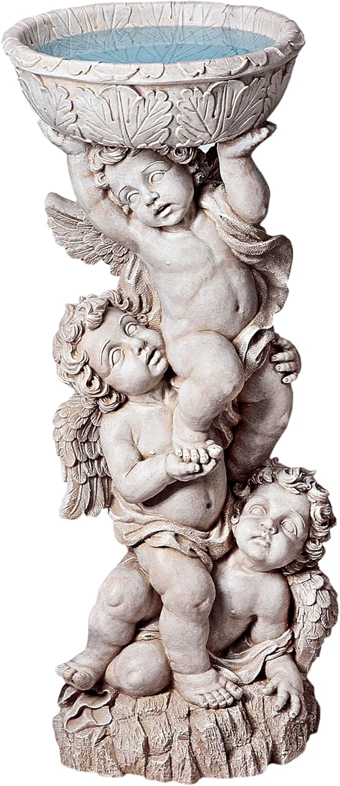 Design Toscano NG27902 Three Cherubs with Urn Decorative Object, ancient ivory
