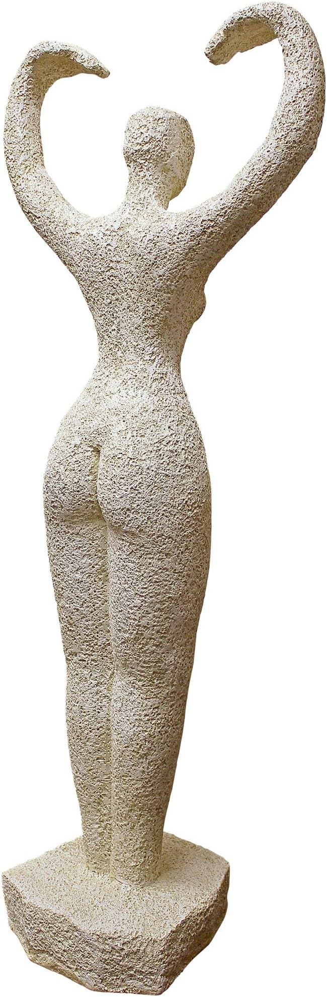 Design Toscano Neolithic Style Gaia Earth Mother Woman Indoor/Outdoor Garden Statue, 40 inches tall, Cast Stone Resin, Rough Stone Finish