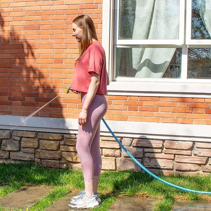 Fevone 35 ft Garden Hose, Heavy Duty Water Hose, Hybrid Polymer, Kink Resistance, Flexible, Durable, Leak Free, Aluminum Fittings, 3/4" GHT, 5/8" ID, 600 Psi, Drinking Water Safe