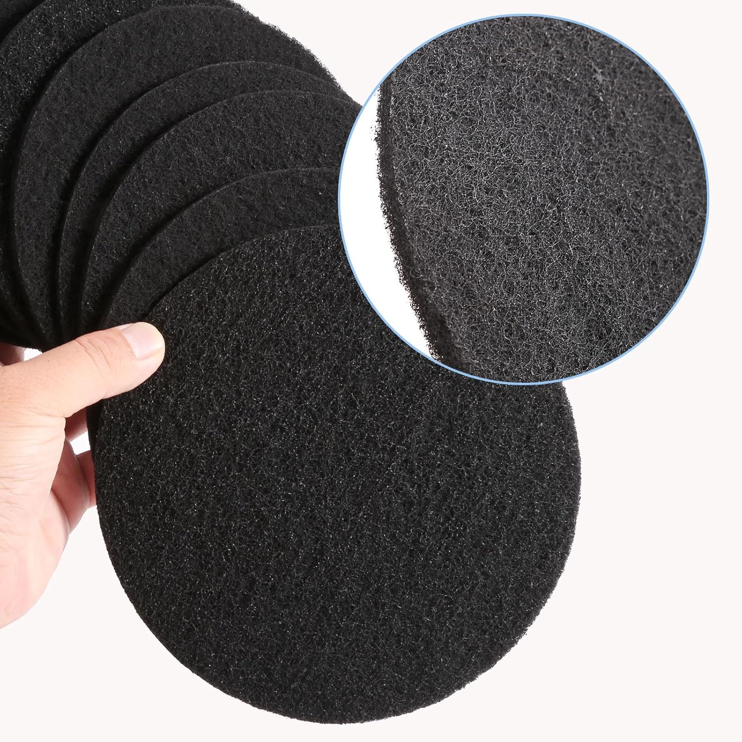 Charcoal Filters for Kitchen Compost Bin, 10 Pack Compost Filters for Countertop Bin Pail Replacement, Activated Charcoal Home Bucket Refill Sets, Round 6.7 Inch